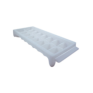 White Plastic Ice Cube Trays Pack of 2