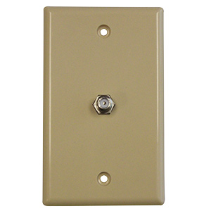 Black Point TV/Cable Wall Plate Ivory