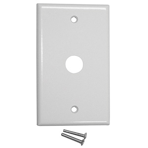 Leviton 1-Gang Cable/Telephone Wall Plate White
