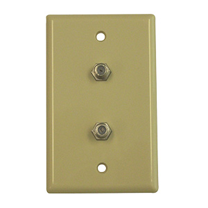 Black Point Dual TV/Cable Wall Plate Ivory