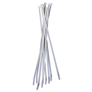 Black Point White Cable Ties 36" — Pack of 25