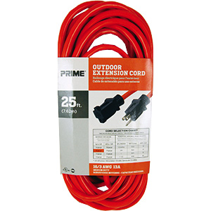 Prime Medium-Duty Extension Cord 25 Ft