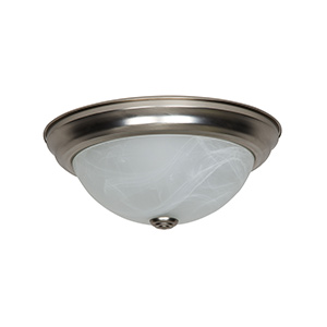 11" LED Dome Ceiling Fixture Satin Nickel