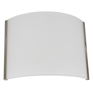 1 Light LED Sconce - Curved Frosted Glass - BSN