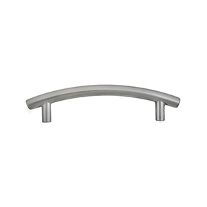 Arched Curved Cabinet Drawer Pull Satin Nickel 3"