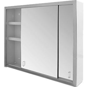 Surface Medicine Cabinet Sliding Mirrored Doors 24" x 19"
