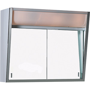 Surface Medicine Cabinet Sliding Mirror with Light 24" x 19"