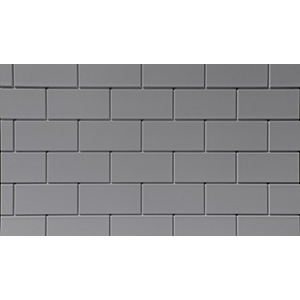 Six3 Backsplash Tile 22" x 46" x 1/4" Passive Gray Panel 5-Pack