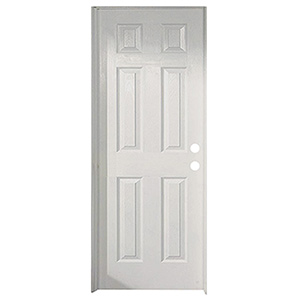 Exterior 6-Panel Steel Prehung Door LH 36" x 80" x 1-3/4"