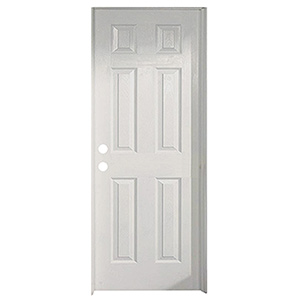 Exterior 6-Panel Steel Prehung Door RH 36" x 80" x 1-3/4"