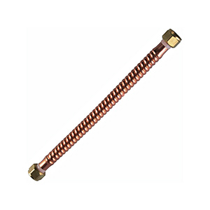 24" Copper Water Heater Connector 3/4" FIP X 3/4" FIP