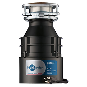 Badger I 1/3 HP Disposer with Power Cord