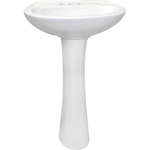 Pedestal Sink Combo White