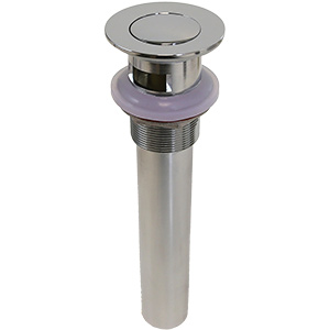 Brass Touch-Stop Drain Assembly Chrome