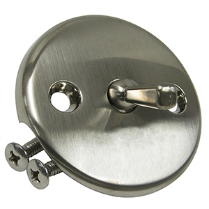 Overflow Plate with Trip Lever Brushed Nickel