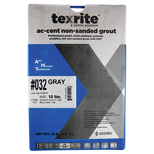 Tile Grout Grey, Texrite 10LB box