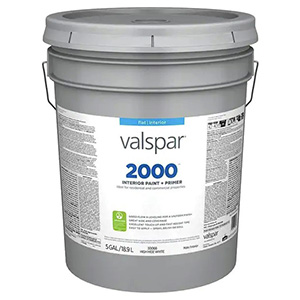 Valspar 2000 Flat White Base Interior Paint 5-Gallon
