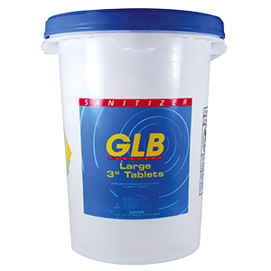 GLB Trichlor Stabilized Chlorine Tablets 3" 50 lb Bucket