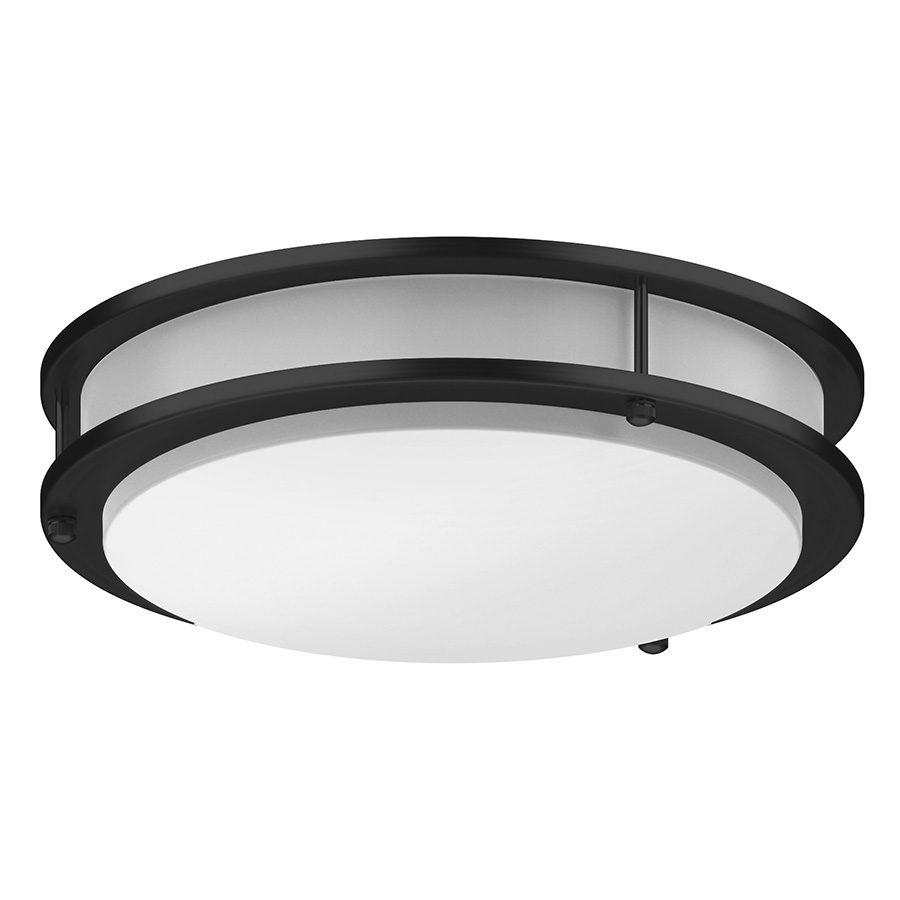 10-in LED Ceiling Fixture Matte Black Trim
