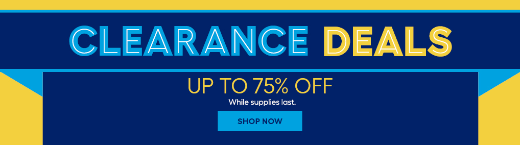 Clearance Deals Up To 75% Off