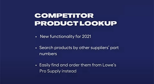 Competitor Product Lookup