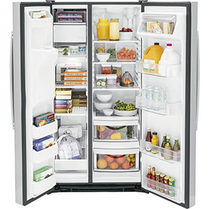 GE 25.3 Cu Ft Stainless Side-by-Side Refrigerator