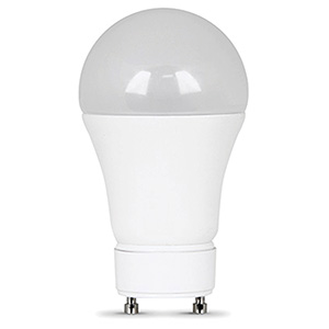 A19 LED Bulb Replaces 60W 3000K Dimmable GU24 Base, 4/Pk