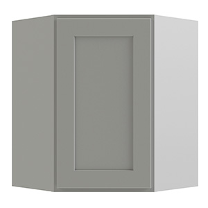 Reliabilt Parkstone Grey One Door Corner Wall Cabinet, 24"W x 30"H