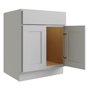 Reliabilt Parkstone Grey Two Door/One False Drawer Sink Base, 27"W