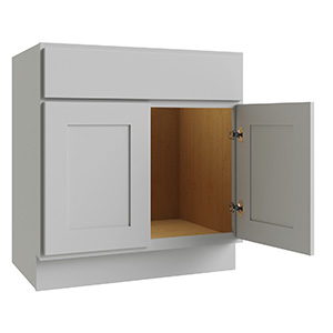 Reliabilt Parkstone Grey Vanity Base Two Door/1 False Drawer 36"WX21"D