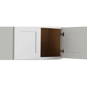 Luxor White 2-Door Wall Cabinet 27"W x 18"H, L10-2718
