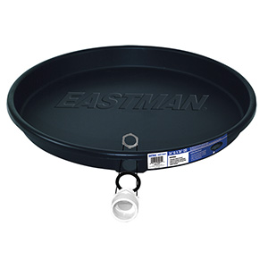 Black Plastic Water Heater Drain Pan with Fitting