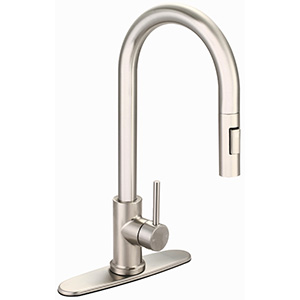 Castille Single Handle Pull-Down Kitchen Faucet, Brushed Nickel