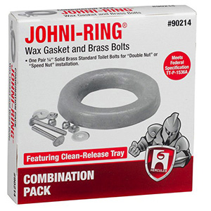 Johni-Ring 3-in - 4-in Standard Toilet Wax Ring with Brass Toilet Bolts
