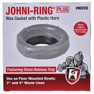 Johni-Ring 3-in - 4-in Standard Toilet Wax Ring with Sleeve