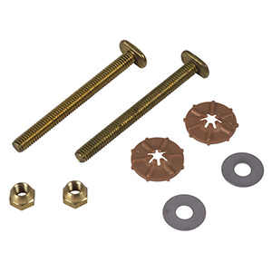 Johni Quick Bolt 5/16-in x 3-1/2-in Extra Long Brass Toilet Hardware Kit