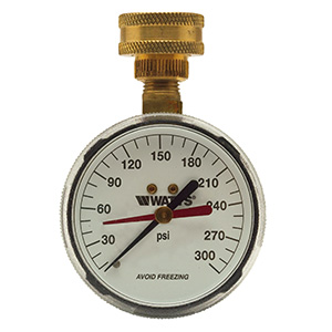Water Pressure Test Gauge, Hose Connection