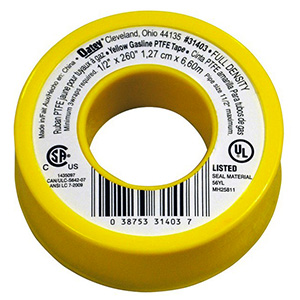 Yellow Gas PTFE Tape 1/2I-in X 260-in