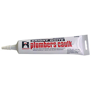 Siliconized Acrylic-Latex White Plumber's Caulk 6 Oz