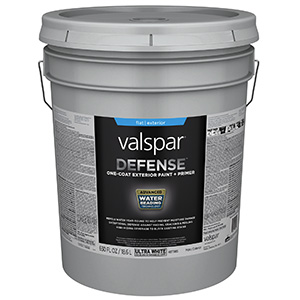 Valspar Defense Flat Base 1 Exterior Paint/Primer 5 Gallon