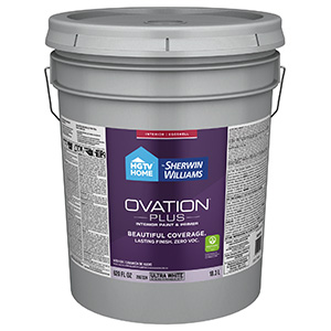 HGTV Ovation Plus Eggshell Ultra White Interior Paint 5-Gallon
