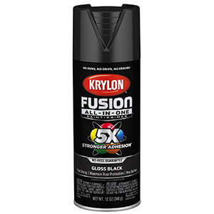 Krylon Fusion All-In-One Gloss Black Spray Paint/Primer 12 Oz