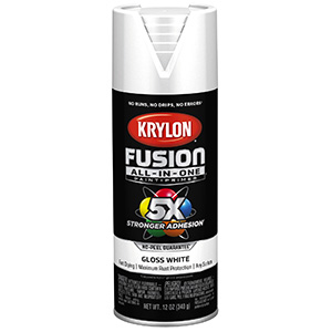 Krylon Fusion All-In-One Gloss White Spray Paint/Primer   12 Oz