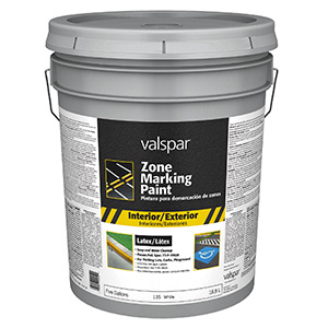 Valspar Zone White Latex Marking Paint 5 Gallon